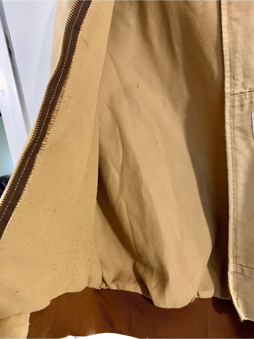 Carhartt Tan & Brown Hooded Work Jacket - Picture 3 of 6